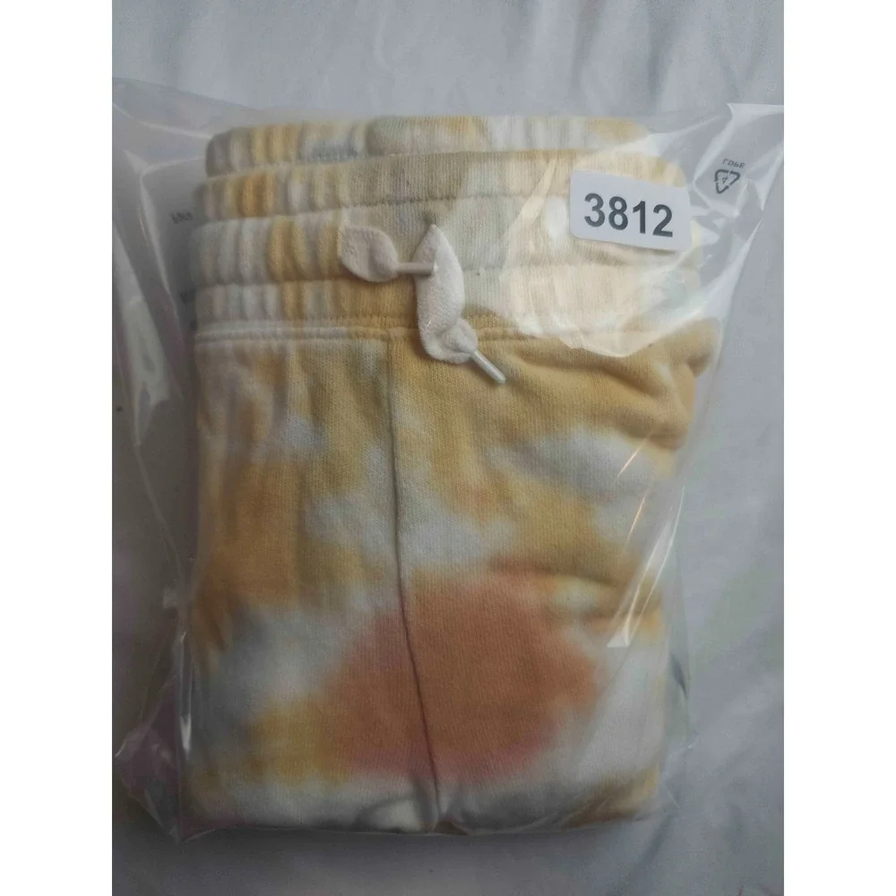 Old Navy Joggers Girls Size XL Yellow Tie Dye Elastic Waist Lounge Active Casual